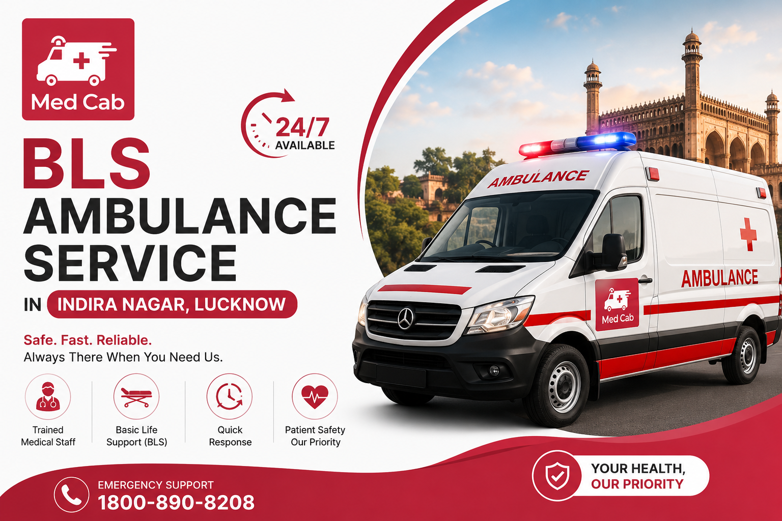 BLS Ambulance in Lucknow