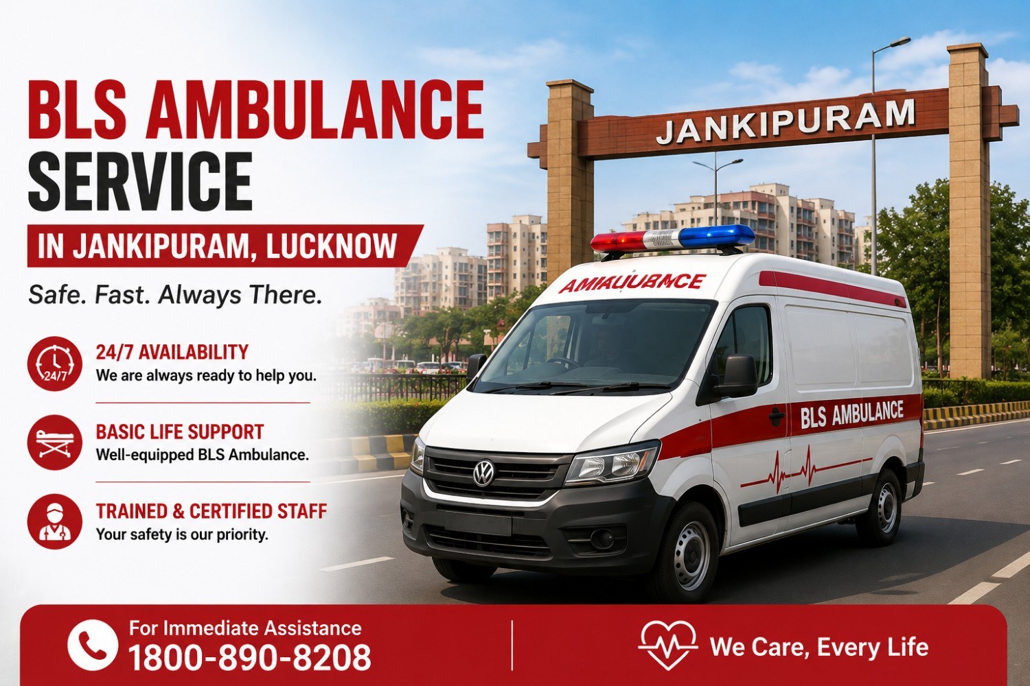 BLS Ambulance Service in Jankipuram