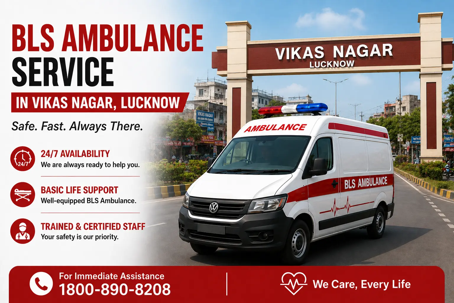 Basic Life Support service in Vikas Nagar