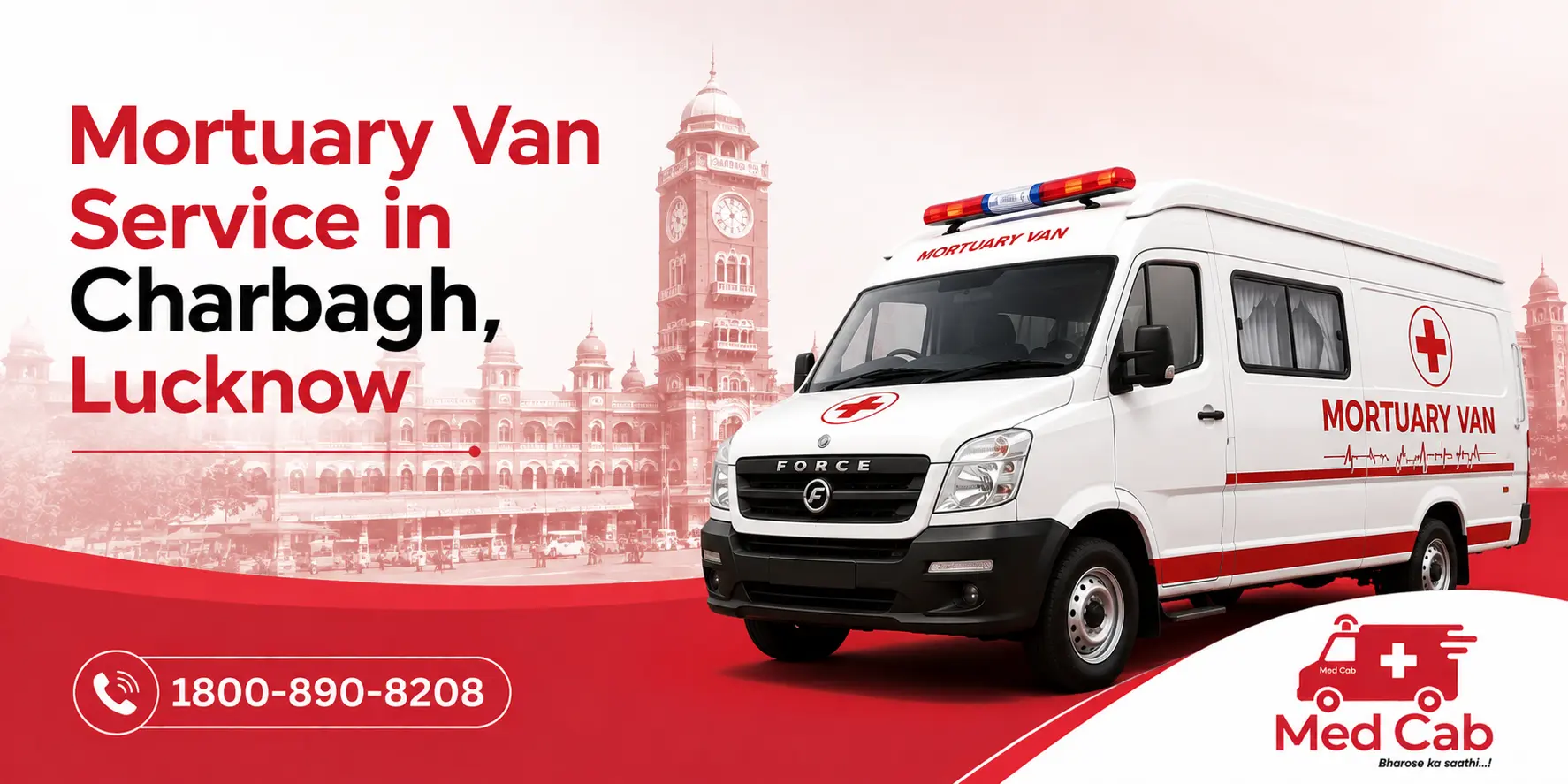 Mortuary Van parked in Charbagh, Lucknow