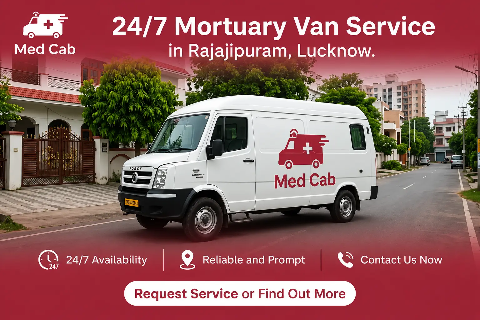 24/7 Mortuary Van Service in Rajajipuram, Lucknow